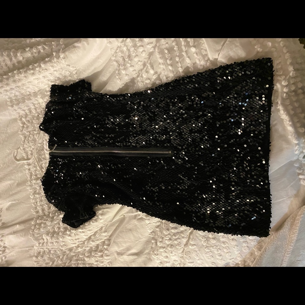 Sequin Mini Dress (black)